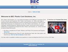 Tablet Screenshot of becplasticcard.com